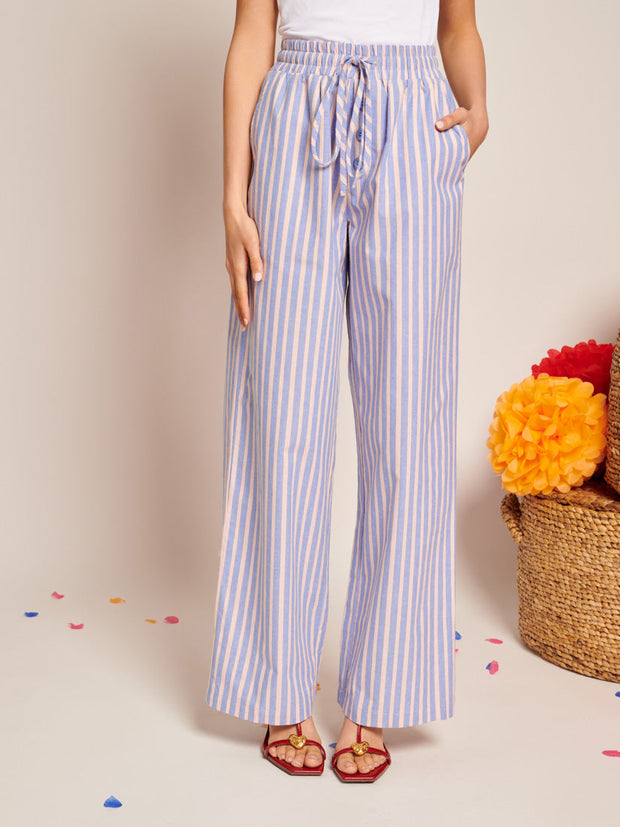 Verano Striped Trousers Orange, Blue / Z