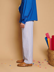 Verano Striped Trousers Orange, Blue / Z