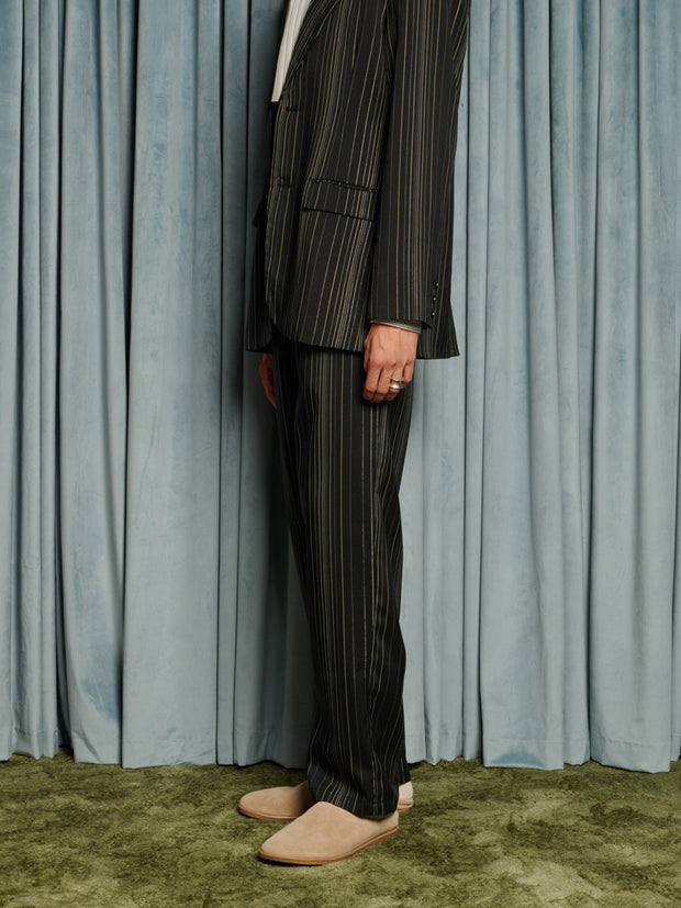 Richie Stripe Tailored Trousers Coal Black / Z