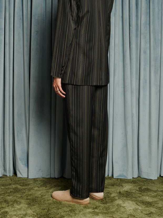 Richie Stripe Tailored Trousers Coal Black / Z