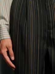 Richie Stripe Tailored Trousers Coal Black / Z