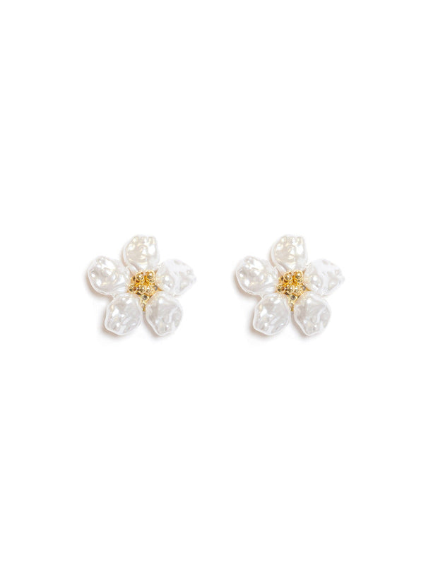 <b>DREAM</b> Victoria Flower Pearl Earrings