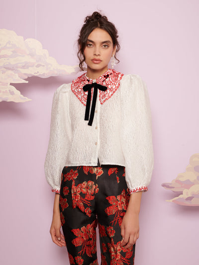 <b>DREAM</b> Curtsy Jacquard Bow Shirt