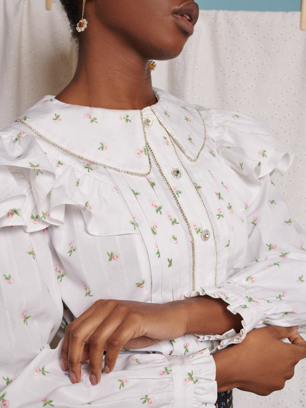 <b>DREAM</b> Chamomile Ditsy Ruffle Blouse
