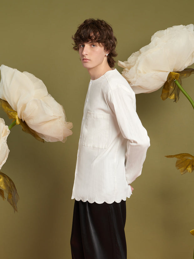 Marco Scallop Hem Shirt